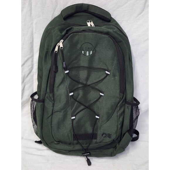 Alaska Green Canvas Backpack 2 Zipper. - Picture 2 of 15